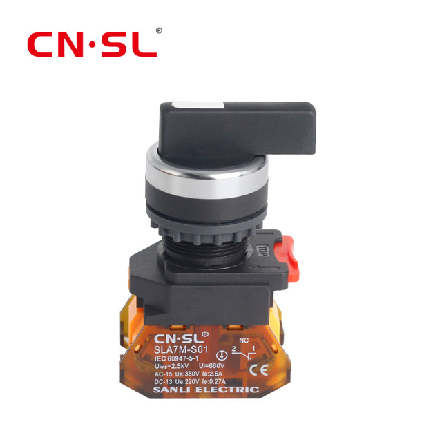 2-позиционный самоблокирующийся Н/О черный переключатель с длинной ручкой. Селективный переключатель с фиксированным положением.