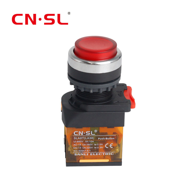 22 мм водонепроницаемый мгновенный сброс высокого/плоского круглого пластикового кнопочного переключателя