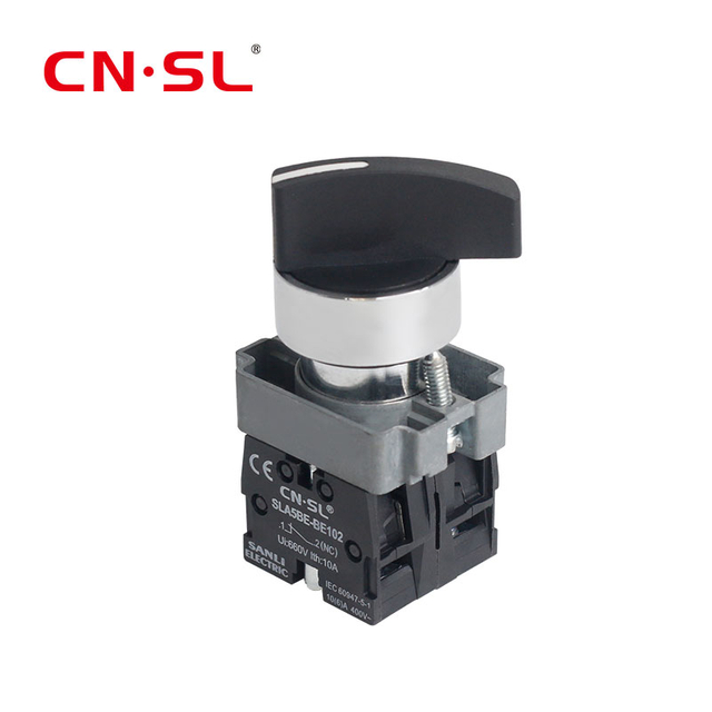  Самоблокирующийся поворотный переключатель серии XB2, ручка переключения второй передачи, 3-позиционный черный переключатель ручки селектора