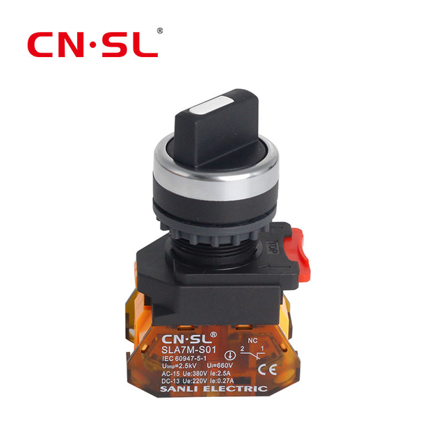 Пластиковая кнопка 22 мм 1no 1nc 3-позиционный поворотный селекторный переключатель