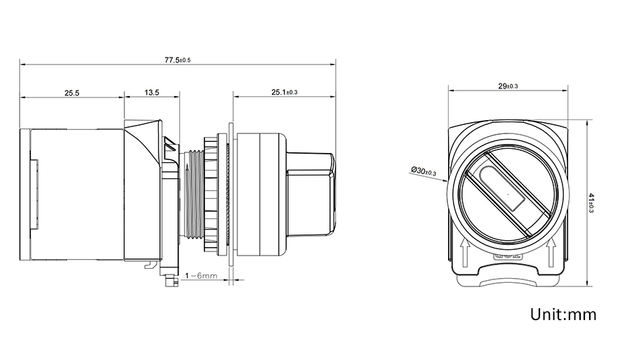 8T 旋钮二位置锁-复位